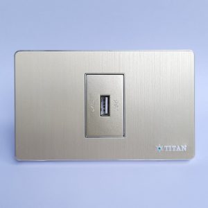 Mặt 1 Ổ Cắm USB Titan Gold